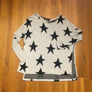H&M Divided Black Star Tunic Sweater Top XS